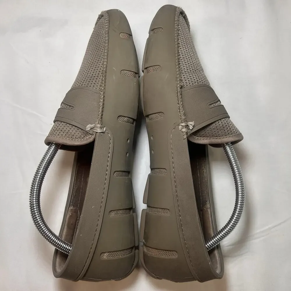 SWIMS Penny Loafers Mens Size 9 Army Green Olive Mesh Water Resistant Boat Shoes